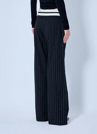 LN-CC® - Jean Paul Gaultier: Exposed Waistband Tailoring Trousers - Black Jean Paul Gaultier Exposed Waistband Tailoring Trousers Black jpg0266019