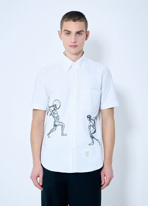 Thom Browne Embroidered Cording Shirt Grey thb0159002
