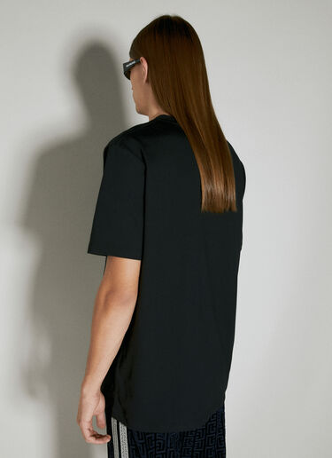 ロゴパッチTシャツ Balmain ロゴパッチTシャツ ブラック bln0154001