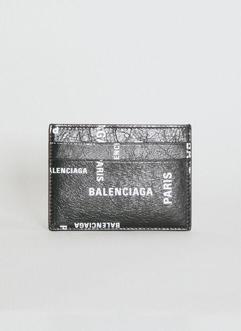 Saint Laurent Logo Print Cardholder Silver sla0154069