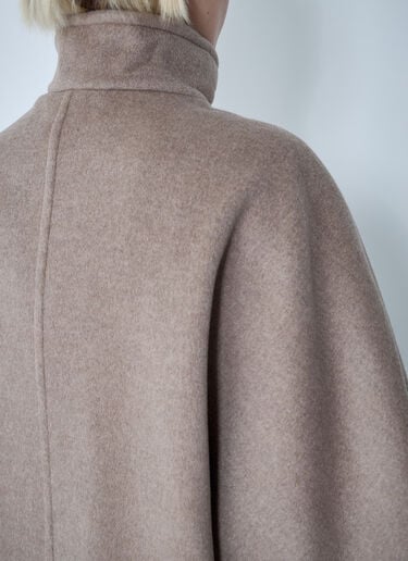 Max Mara Cashmere Logo Motif Poncho Beige max0261030