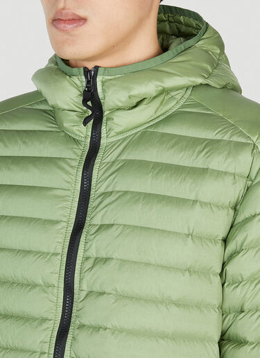 Stone Island Hooded Puffer Jacket Green sto0152017