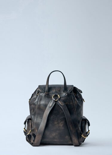 LN-CC® - Miu Miu: Leather Backpack - Dark Brown Miu Miu Leather Backpack Dark Brown miu0264115