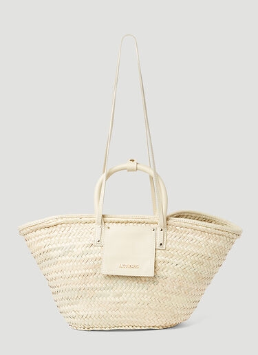 Jacquemus Le Panier Soli Tote Bag Cream jac0254087