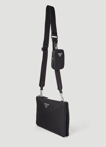 Prada Re-Nylon Pouch-Strap Crossbody Bag Black pra0145029