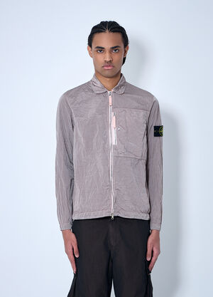 Stone Island Overshirt In Nylon Metal Pink sto0160007