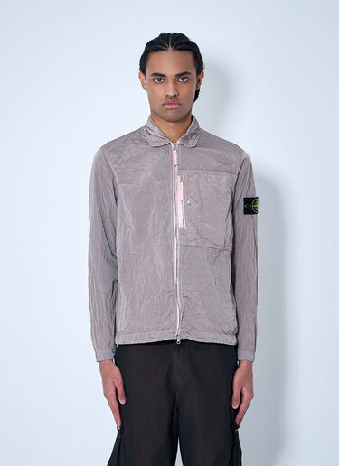 Stone Island Overshirt In Nylon Metal Pink sto0160007