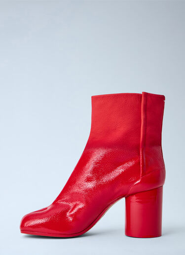 Maison Margiela Tabi Leather Ankle Boot Red mla0264059