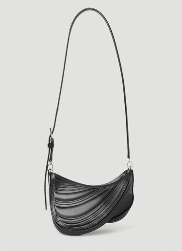 Mugler Small Spiral Curve 01 Shoulder Bag in Black | LN-CC®