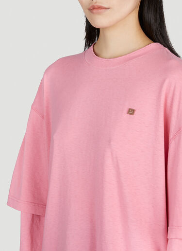 Acne Studios 方脸贴饰 T 恤 粉色 acn0351015