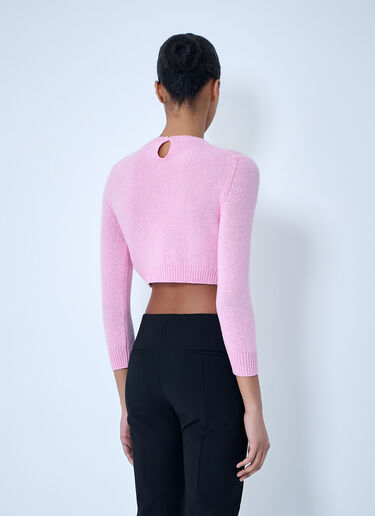 Jil Sander Cropped Knit Sweater Pink jil0264035