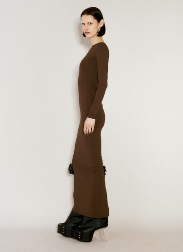 Entire Studios Long Sleeve Maxi Dress Brown ent0255019