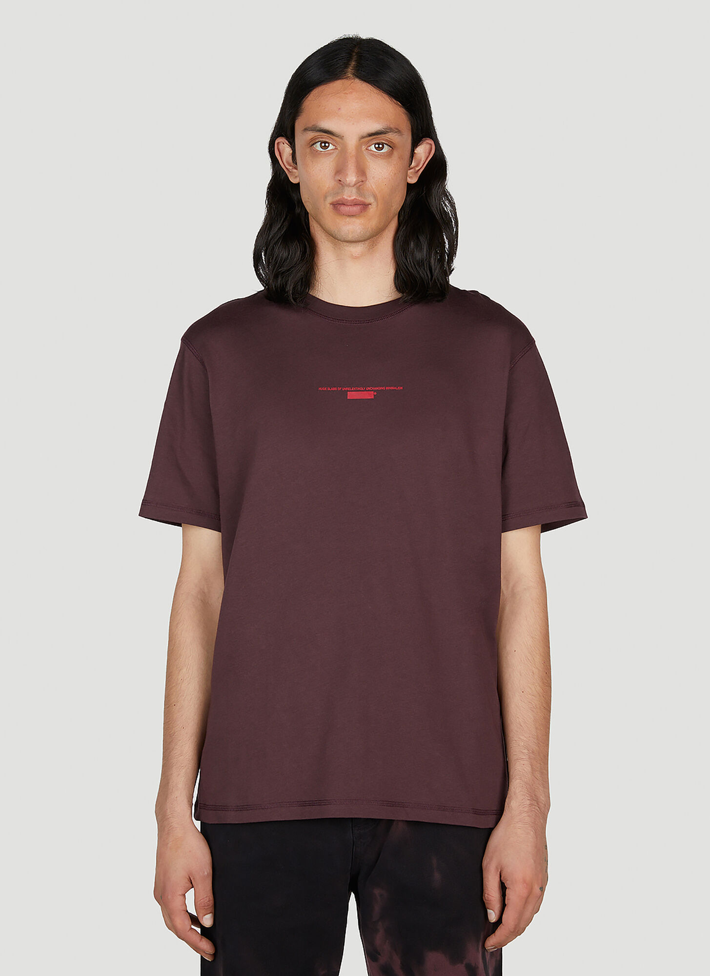 Shop Affxwrks Slab T-shirt In Burgundy