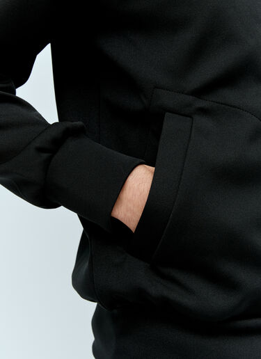 Comme Des Garçons PLAY 로고 패치 지퍼 후드티셔츠 블랙 cpl0356013