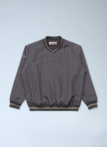 Logo Motif V-Neck Sweatshirt Metalwood Studios Logo Motif V-Neck Sweatshirt Grey met0162006
