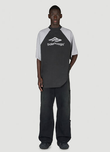 Balenciaga ロゴプリントオーバーサイズTシャツ グレー bal0154015