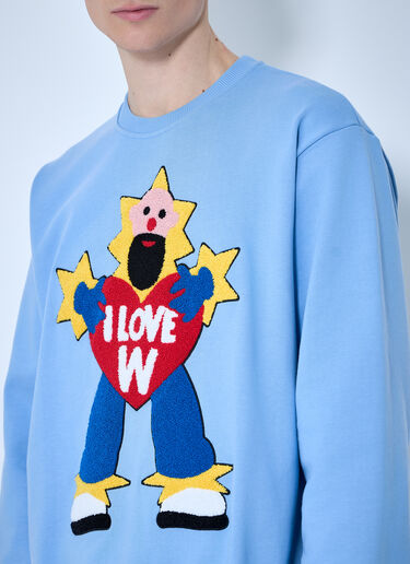 Walter Van Beirendonck Logo Motif Sweatshirt Blue wlt0160009