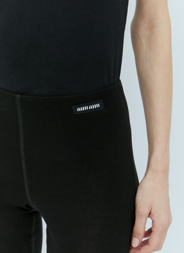Miu Miu Silk Jersey Pants Black miu0254010