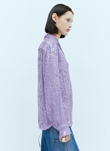 Dries Van Noten Sequin Embellished Shirt Purple dvn0254013