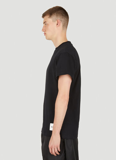Jil Sander+ 로고 프린트 T-셔츠 3벌 세트 블랙 jsp0149011