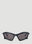 Balenciaga Bat Rectangle Sunglasses Black bal0352003