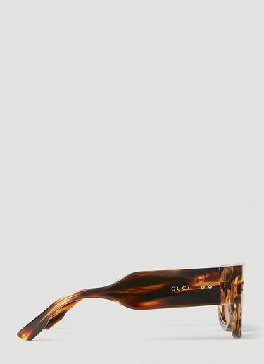 Gucci 스퀘어 선글라스 브라운 guc0152273