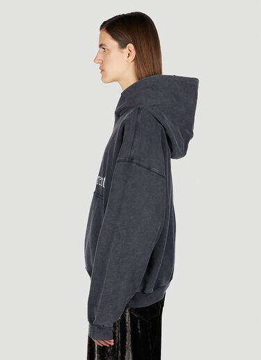 Balenciaga Logo Motif Hooded Sweatshirt Black bal0250034