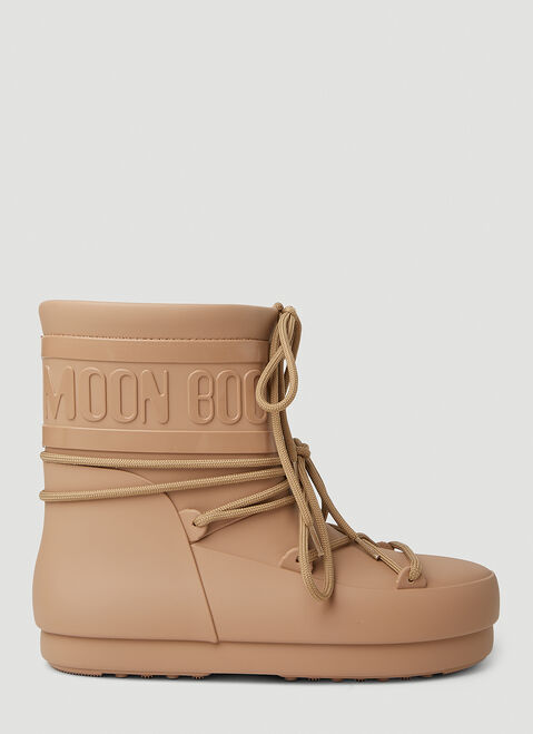 Moon Boot 아이콘 고무 레인부츠 베이지 mnb0250020