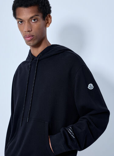LN-CC® - Moncler x FRGMT Hiroshi Fujiwara: Hooded Sweatshirt with Patch Detail - Black Moncler x FRGMT Hiroshi Fujiwara Hooded Sweatshirt with Patch Detail Black mfr0166011