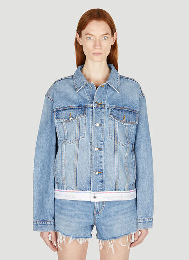 Alexander Wang Denim Trucker Jacket Blue awg0251035