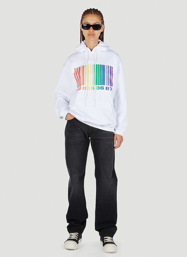 VTMNTS Barcode Hooded Sweatshirt White vtm0351004