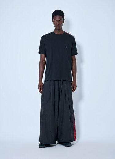 LN-CC® - Y-3: Gradient 3-Stripes Nylon Pants - Black Y-3 Gradient 3-Stripes Nylon Pants Black yyy0165004