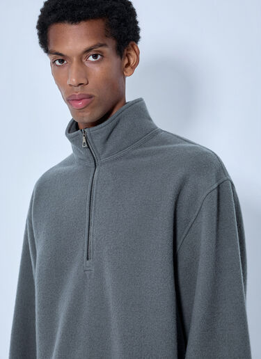 LN-CC® - RIER: Fleece Polo Sweatshirt - Grey RIER Fleece Polo Sweatshirt Grey rrr0165008