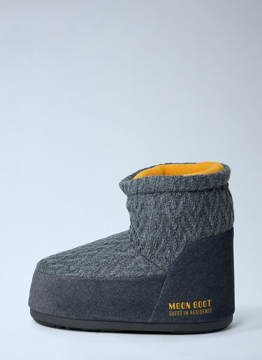 Moon Boot x GUEST IN RESIDENCE Icon Low Nolace Knit Boots Grey mbg0364001