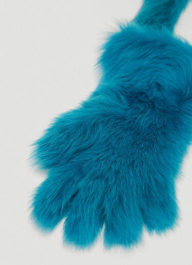 Bottega Veneta Toscana Shearling Gloves Blue bov0246056