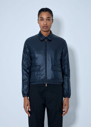 Moncler Lanset Packable Short Down Shirt Jacket Blue mon0265062