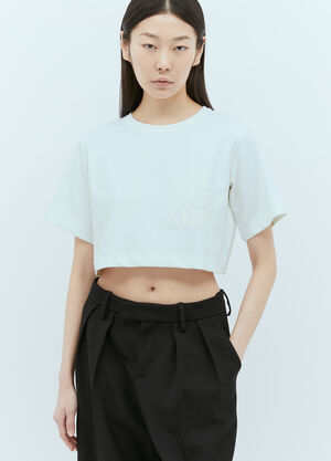 Chloé Logo Applique Crop Top White chl0255009