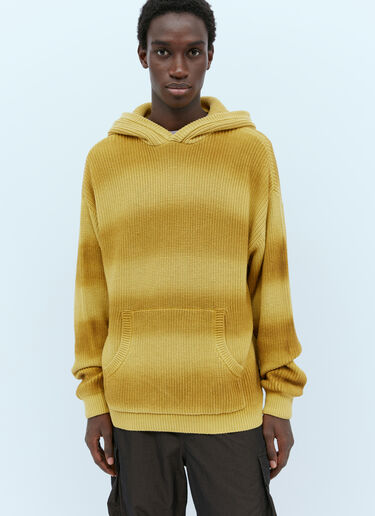 Stüssy Spray Dyed Hooded Knit Sweater Yellow sts0151005