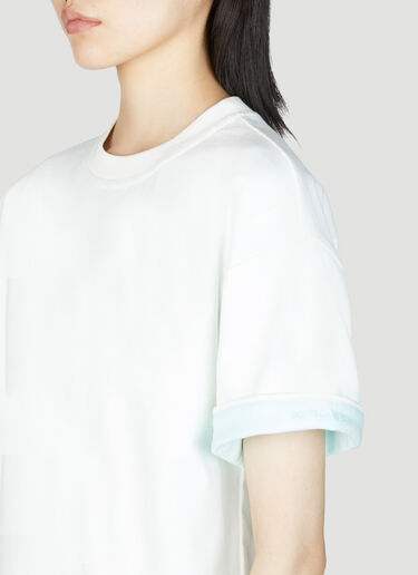 Bottega Veneta Double Layer Cotton T-Shirt Blue bov0255003