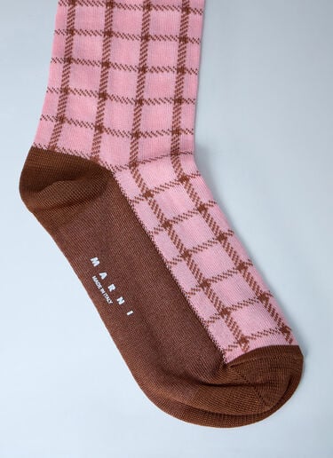 Marni Logo Jacquard Socks Pink mni0263013