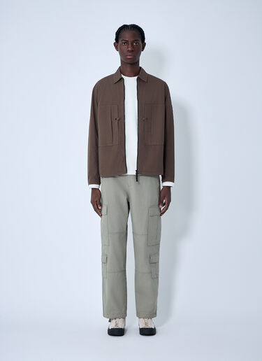 Logo Patch Jacket Stone Island Logo Patch Jacket Brown sto0164040