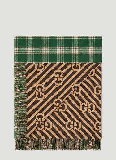 Gucci GG Tartan Blanket Green wps0670145