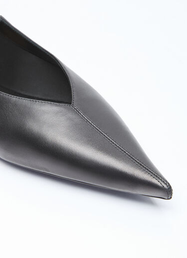 Saint Laurent Nour 皮革拖鞋 黑色 sla0255044
