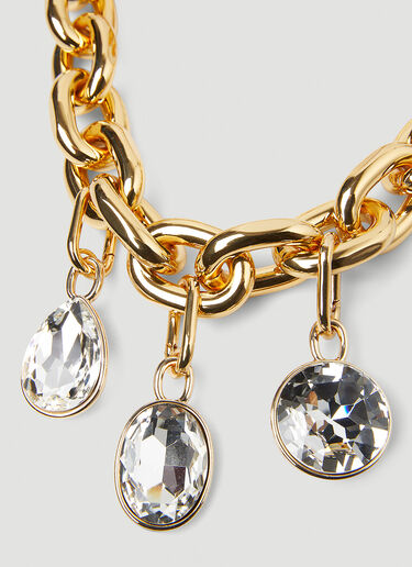 Rabanne XL Link Crystal Gem Necklace Gold pac0247011