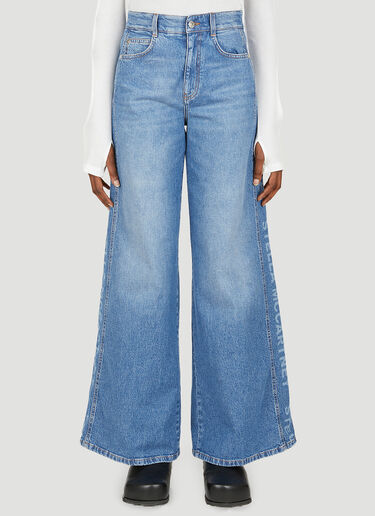 Stella McCartney 솔트 앤 페퍼 레이저 로고 진 데님 stm0249006
