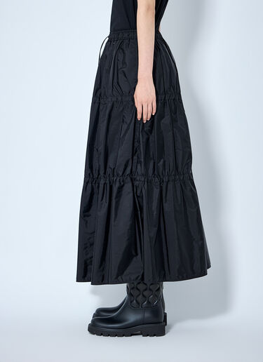 LN-CC® - Moncler: Tiered Maxi Skirt - Black Moncler Tiered Maxi Skirt Black mon0265089
