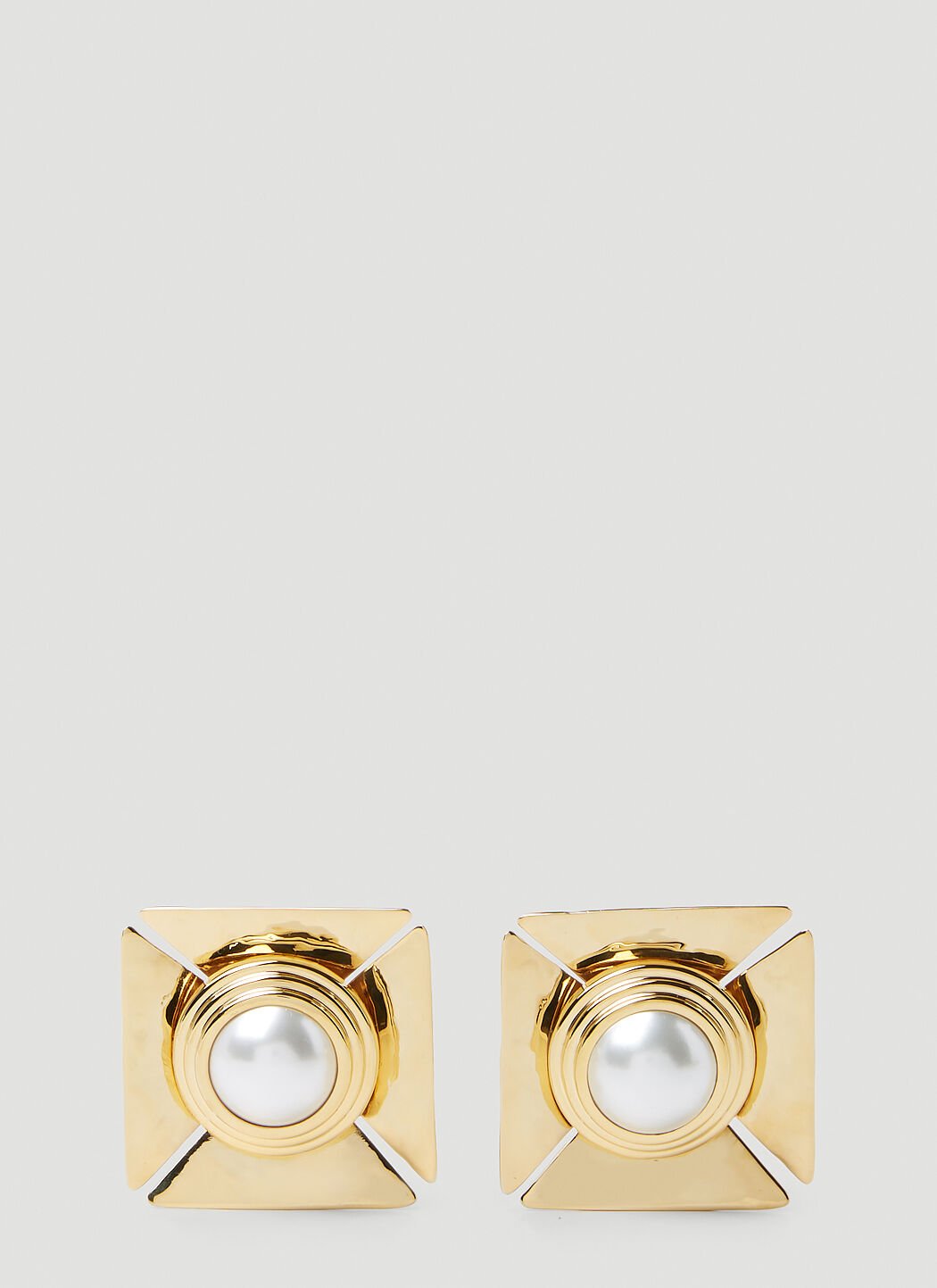 Gallery Dept. Pearl Square Earrings Olive gdp0150042