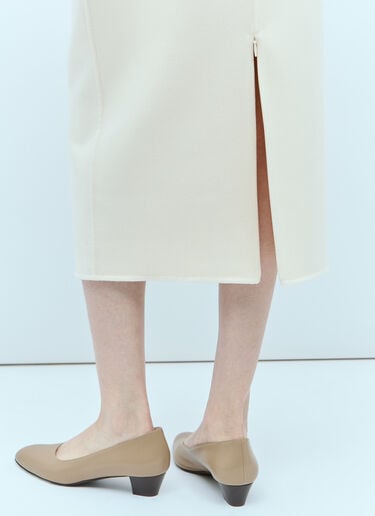 The Row Bartellette Midi Skirt Beige row0255002