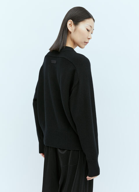 Gucci Baysville Crewneck Wool Sweater Black guc0255023