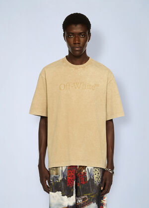 Off-White Laundry Skate Logo T-Shirt Brown ofw0162063